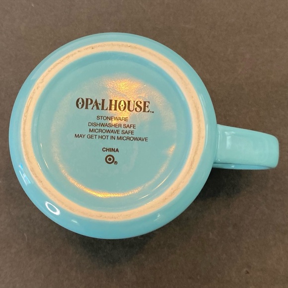 Opalhouse Opal House Stoneware Kitty Cat Heart Coffee Mug Teal Blue 14 oz - Picture 8 of 9